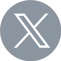 Twitter logo in a circle